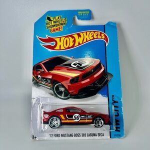 2014 Hot Wheels HW City ‘12 Ford Mustang Boss 302 Laguna Seca Red NEW 91/250